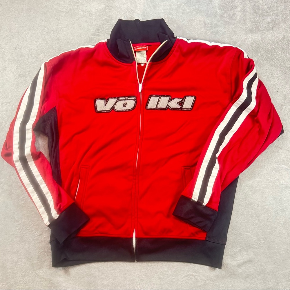 Volkl Red And Black Full Zip Ski Jacket Size Large